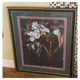 VINTAGE HOME INTERIORS FRAMED PRINT MAGNOLIAS