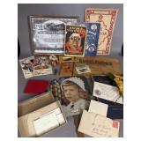 VINTAGE EPHEMERA CARDS ANTIQUE LETTER