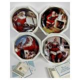 COCA COLA SANTA COLLECTOR PLATES FRANKLIN MINT