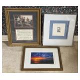 FRAMED ARTWORK ABE LINCOLN AMAZING GRACE