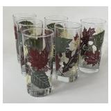 LIBBEY AUTUMN LEAF BEVERAGE TUMBLERS SET OF 6