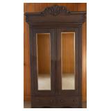LARGE ARMOIRE W MIRRORED DOORS & 2 DRAWERS NICE!