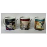 CERAMIC THOMAS KINKADE MUGS MADE IN THAILAND