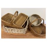 NATURAL WOVEN FIBER BASKETS