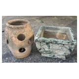 PLANTER POTS CONCRETE & CLAY HEAVY!