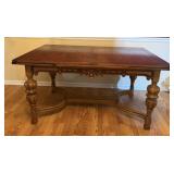 VINTAGE WOOD VENEER DINING TABLE