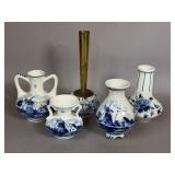 VINTAGE DELFTS HOLLAND MINI BUD VASES