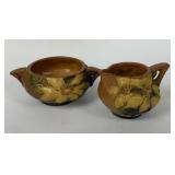 ROSEVILLE CLEMATIS CREAMER & SUGAR SET