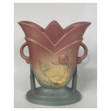 VINTAGE HULL POTTERY MAGNOLIA VASE W 2 HANDLES