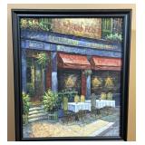 FRAMED PAINTING PARISIAN RESTAURAN LE BARON ROUGE