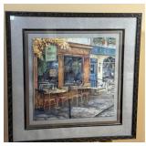 FRAMED PRINT THE VINYARD SIDEWALK WINE CAFE