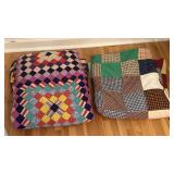 HANDMADE CATHEDRAL WINDOW DOUBLE KNIT QUILT