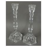 TIFFANY & CO HAMPTON CRYSTAL CANDLESTICK PAIR