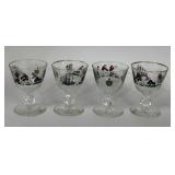 VINTAGE LIBBEY TREASURE ISLAND CORDIAL GLASSES