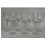 VINTAGE ETCHED CRYSTAL STEMWARE