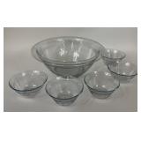 FIRE KING SAPPHIRE BLUE PHILBE BOWLS