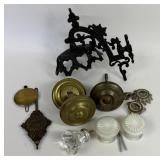 VINTAGE HARDWARE DOOR KNOBS CLOCK PENDULUMS