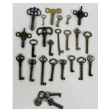 SKELETON KEYS BARREL KEYS CLOCK WINDING KEYS