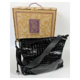 BRIGHTON CROCODILE EMBOSSED HAND BAG