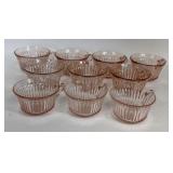 ANCHOR HOCKING QUEEN MARY PINK TEA CUPS