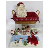 CHRISTMAS DECOR SALT & PEPPER SETS CERAMIC TRAYS