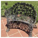 VICTORIAN STYLE CAST IRON GARDEN BENCH  **READ