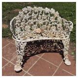 VICTORIAN STYLE CAST IRON BENCH **READ