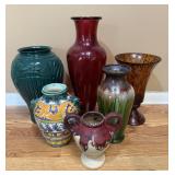 DECORATIVE GLASS & CERAMIC POTS & VASES