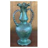 CZECHOSLOVAKIAN IRIDESCENT GLASS EWER 12'