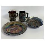 AMETHYST CARNIVAL GLASS FENTON PLATE