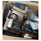 LARGE BOX OF BOOKS VHS & MORE!