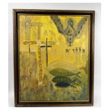 VINTAGE ORIGINAL ACRYLIC ON CANVAS MATTHEW W FLOYD
