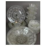 FEDERAL GLASS HERITAGE CLEAR DINNERWARE