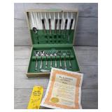 WM A ROGERS AA HEAVY SILVER PLATE FLATWARE SET