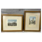 LUDWIG ADAMUS VIENNA SILK ART PRINTS SIGNED