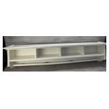 ENTRY WAY STORAGE SHELF W 4 COMPARTMENTS & BAR