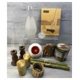 HOME DECOR CANDLES CARVED WOOD ELEPHANT