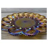 INDIANA GLASS HOBNAIL CARNIVAL GLASS EGG DISH