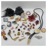 VINTAGE PINS TIE CLIPS HAIR CLIPS