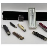 VINTAGE POCKET KNIVES PEN & PENCIL LIGHTER