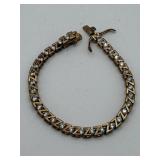 CZ CUBIC ZIRCONIA GOLD FILLED TENNIS BRACELET