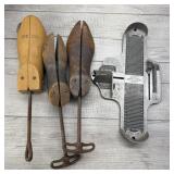BRANNOCK DEVICE & VINTAGE WOOD SHOE STRETCHERS
