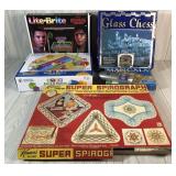 BOARD GAMES LITE BRITE SUPER SPIROGRAPH CHESS