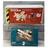 WOOD MODEL AIRPLANE KITS TONKA BIPLANES