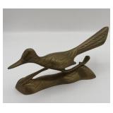 VINTAGE BRASS ROADRUNNER FIGURINE