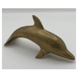 VINTAGE BRASS DOLPHIN FIGURINE