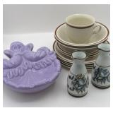 FLEUR DE LIS TRINKET SAKE DECANTERS BOWLS & PLATES