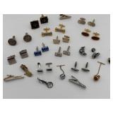 VINTAGE CUFFLINKS & TIE TACKS ROBBINS ATTLEBORO
