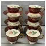 LADY STRATFORD BY HOMER LAUGHLIN CUP & SAUCERS