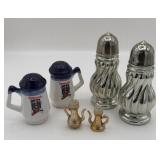AVON SILVER SWIRLS OPRYLAND TEAPOT SALT PEPPER